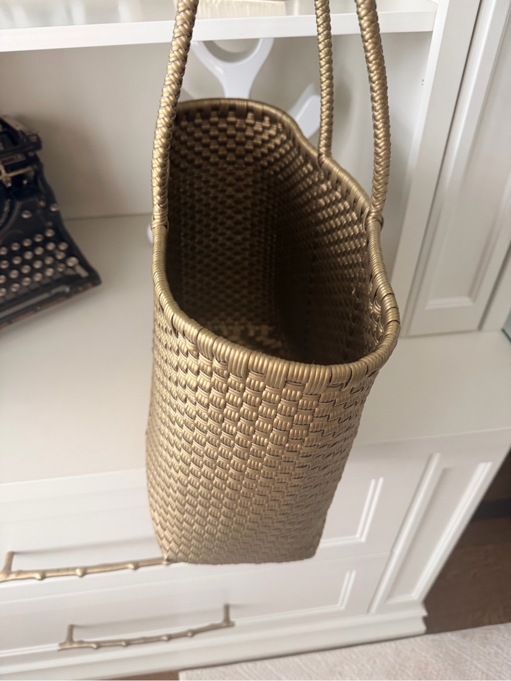 Woven Large Shoulder Tote Beach Bag Women’s Pool Vacation - Picture 3 of 12